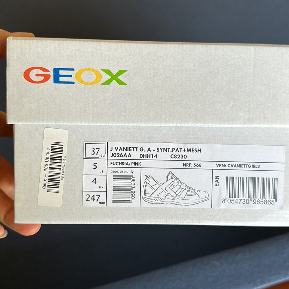 GEOX Fuchsia/Pink Velcro fit Sandals đź©´ size 5 - Picture 10 of 10